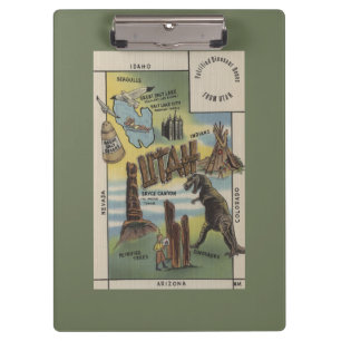 UtahDepictions der Standorte, zum in UtahUtah zu Klemmbrett