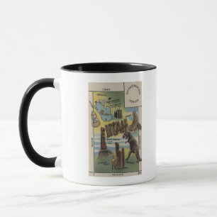 UtahDepictions der Standorte, zum in UtahUtah zu Tasse