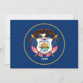 Utahn Flag, Flagge von Utah Wedding Einladung (Rückseite)