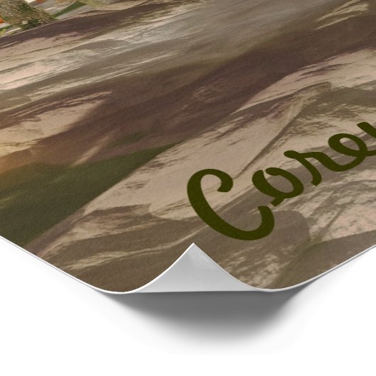 Utahraptor Hunt Print Poster (Ecke)