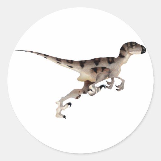 Utahraptor Runder Aufkleber (Vorderseite)