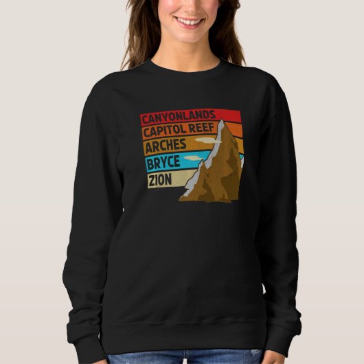 Utahs die 5 riesigen Nationalparks Sweatshirt (Vorderseite)