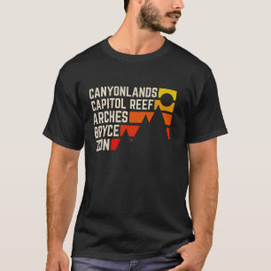 Utahs Five National Parks Souvenir NPS Moab Utah T-Shirt