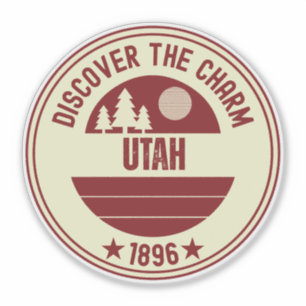 Utah's Mighty 5 - Geschenk für Nationalparks Aufkleber