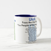 Utahsymbole u. -karte zweifarbige tasse (VorderseiteRechts)