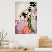 Utamaro Geishas mit Tipsy Client Poster (Küche)