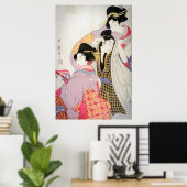 Utamaro Geishas mit Tipsy Client Poster (Heimbüro)