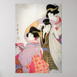 Utamaro Geishas mit Tipsy Client Poster