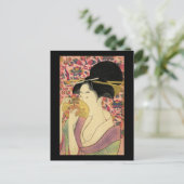 Utamaro Kitagawa Kushi Comb Postkarte (Stehend Vorderseite)