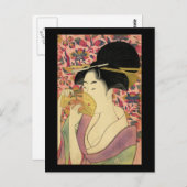 Utamaro Kitagawa Kushi Comb Postkarte (Vorne/Hinten)