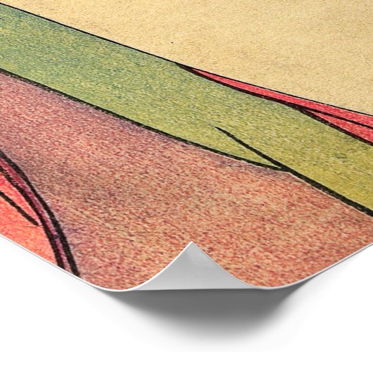 Utamaro: Kushi (Kamm). Poster (Ecke)