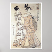 Utamaro Stunde des Affen 1780 Kunstdrucke Poster (Vorne)