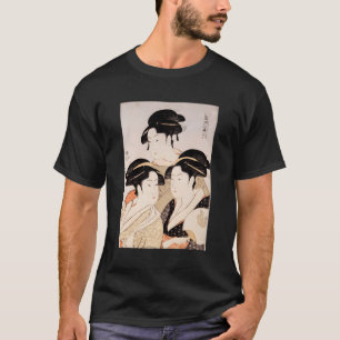 Utamaro Ukiyoe Japanisch Drei Bijin T-Shirt