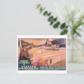 Utazzek Hajoinkon Budapest Travel Poster Postkarte (Stehend Vorderseite)