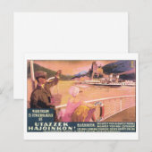 Utazzek Hajoinkon Budapest Travel Poster Postkarte (Vorne/Hinten)