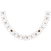 Ute braune Herzen Baby Dusche Zeit bunte Flaggen (Alle)