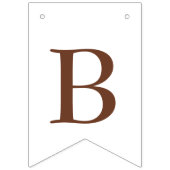 Ute braune Herzen Baby Dusche Zeit bunte Flaggen (Erste Fahne)