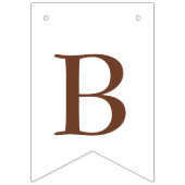 Ute braune Herzen Baby Dusche Zeit bunte Flaggen (Dritte Fahne)