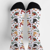 ute Cats and Christmas Decorations Pattern Socks Socken (Oben)