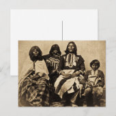 Ute Family Vintag Stereoview Sepia Postkarte (Vorne/Hinten)