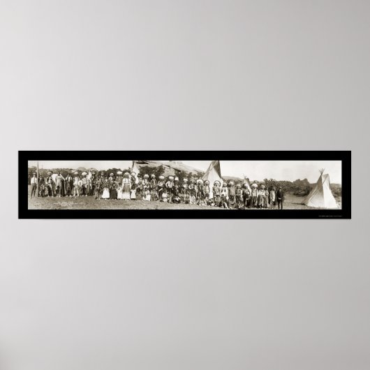 Ute Indian Camp Foto 1913 Poster (Vorne)