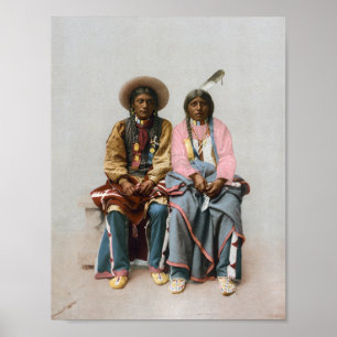 Ute Indian Couple - Pee Viggi und Squaw Poster