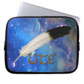 UTE Nation & Feather Space Laptop-Sieb Laptopschutzhülle (Vorderseite)