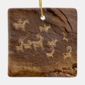 Ute Petroglyphen Keramikornament (Vorderseite)