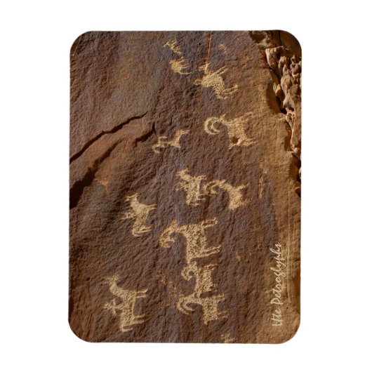 Ute Petroglyphen Magnet (Vertikal)