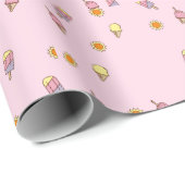 ute Pink & Orange Ombre Summer Wrapping Paper Geschenkpapier (Rolleneckpunkt)