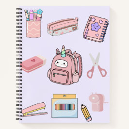 ute Pink Unicorn School Supplies Collection Notizblock