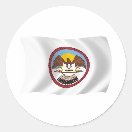 Ute Stamm-Flag-Aufkleber Runder Aufkleber (Vorderseite)
