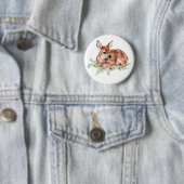 Ute-Wasserfarbe-Rehkitz-Waldtier-Knopf Button (Beispiel)