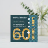 UTEMPLATE 60. ÜBERRASCHUNG Geburtstagssterne Funny Einladung (Stehend Vorderseite)