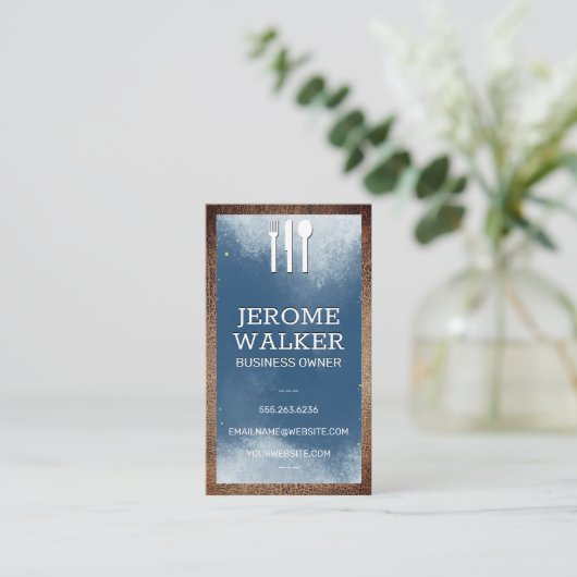 Utensil Logo | Kulinarisch Visitenkarte (Stehend Vorderseite)