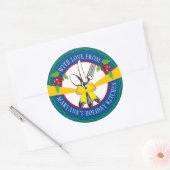 Utensilien beugen personalisierten Weihnachtsküche Runder Aufkleber (Umschlag)