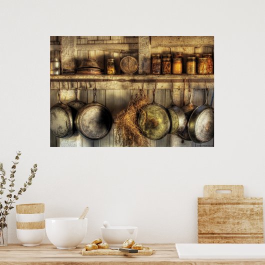 Utensils - Alte Landküche Poster (Küche)