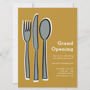 Utensils Grand Opening Einladung