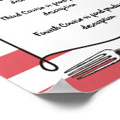 Utensils heiliges Abendessen Party Weihnachtsmenü Poster (Ecke)