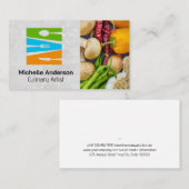Utensils Kulinarische Logos | Frisches Erzeugnis Visitenkarte (Vorne/Hinten)