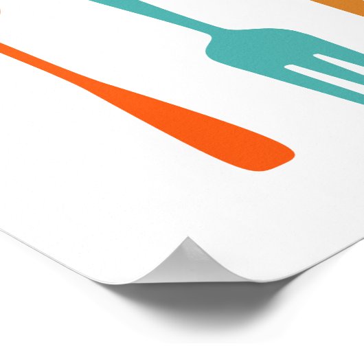 Utensils Mitte des Jahrhunderts Modernes Styling K Poster (Ecke)