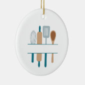 Utensils Name Drop Keramik Ornament (Rechts)