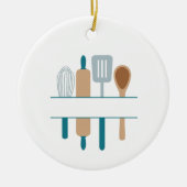 Utensils Name Drop Keramik Ornament (Vorne)
