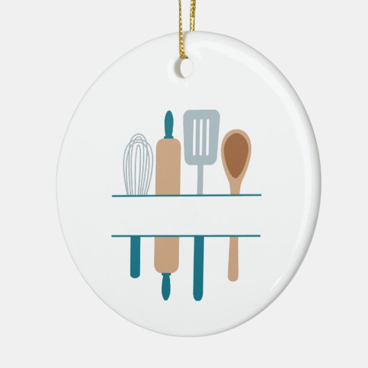 Utensils Name Drop Keramik Ornament (Links)