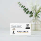 Utensils | QR Code Business Card Visitenkarte (Stehend Vorderseite)