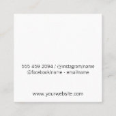 Utensils Quadratische Visitenkarte (Rückseite)