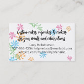 Utensivase Blume Backgebäck Konditorei Koch Visitenkarte (Rückseite)