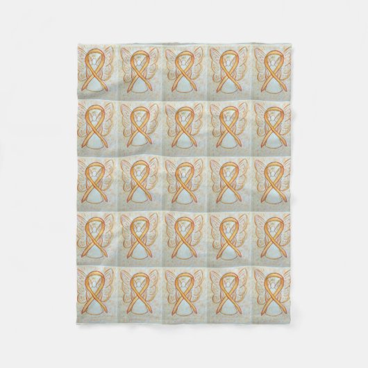 Uterine Cancer Awareness Ribbon Fleece Blanket (Vorderseite)