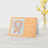 Uterine Cancer Awareness Ribbon Greeting Card Karte (Gelbe Blume)