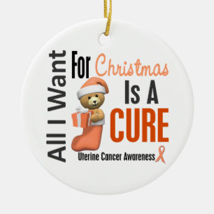 Uteriner Krebs aller, den ich für Weihnachten wil Keramikornament